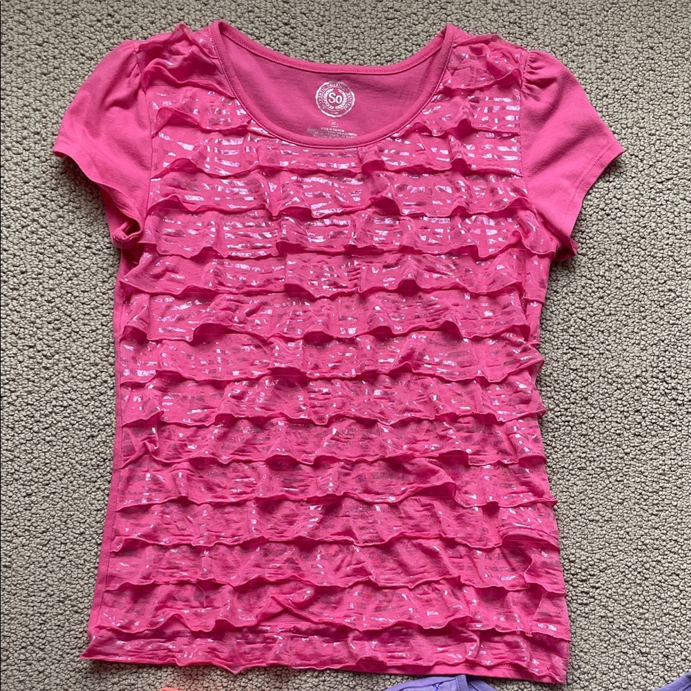 Colorful Kids Ruffle Tops Set - Picture 4 of 8